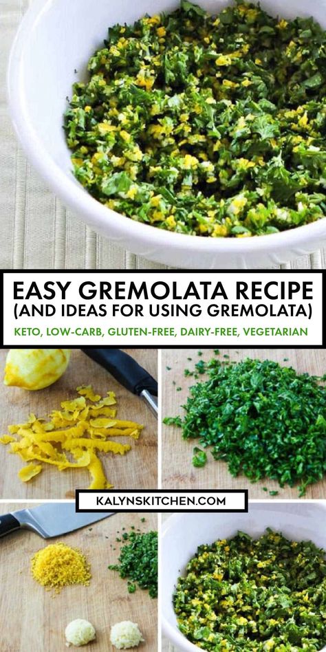 Gremalotta Sauce, Lemon Gremolata Recipe, Gremalotta Recipe, Pistachio Gremolata, Mint Gremolata, Gremolata Sauce, Lemon Gremolata, Gremolata Recipe, Parsley Recipes