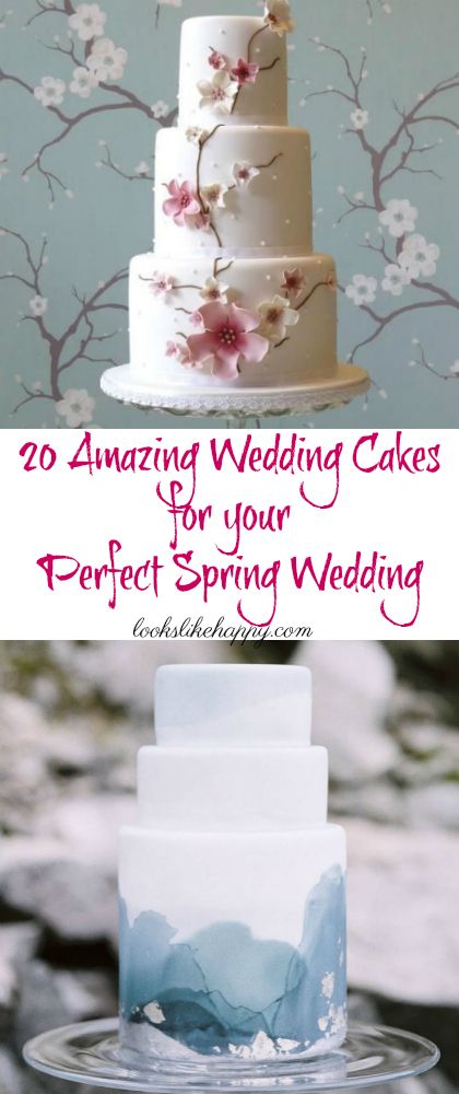 Spring Wedding Cake Designs, Wedding Cakes Without Flowers, Spring Wedding Cake Elegant, Simple Spring Wedding Cake, Spring Wedding Cake Ideas, Spring Wedding Cakes, Outdoor Wedding Cake, Wedding Cake Table Decorations, Nature Themed Wedding