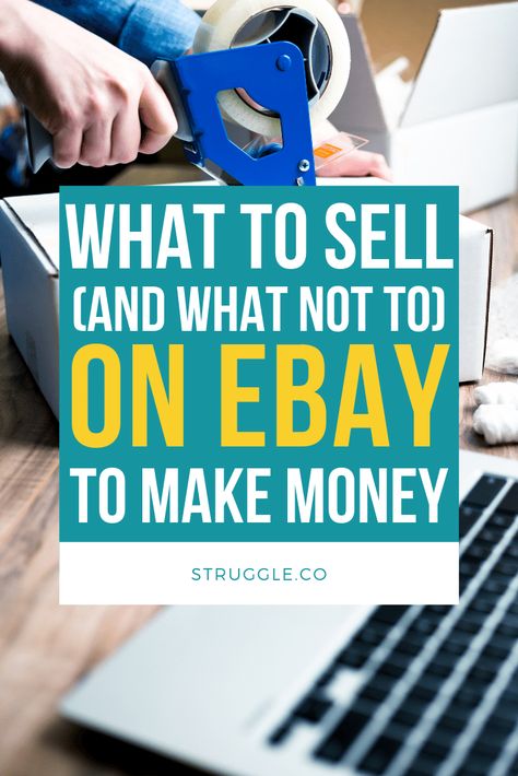 What to Sell (and What NOT to) on Ebay to Make Money. Find out how you can start making money from home by selling on eBay. These tips will help you learn the best things for beginners to sell for profit on eBay (should you sell clothes?). Turn your thrift store finds into extra money from home! You'll love these ideas! Ebay Selling Tips, Reselling Clothes, Selling Stuff, Ebay Hacks, Making Money From Home, Financial Plan, Ebay Business, Selling Tips, What To Sell