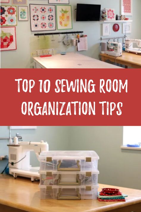 Transform your sewing space into a haven of creativity with these top 10 organization tips! From storage solutions to layout hacks, discover the secrets to a tidy and inspiring sewing room. Basement Sewing Room, Machine Embroidery Room Organization, Small Space Sewing Room, Small Sewing Corner, Simple Sewing Room Ideas, Sewing And Art Studio, Sewing Closet Ideas Small Spaces, Sewing Room Hacks, Sewing Project Organization