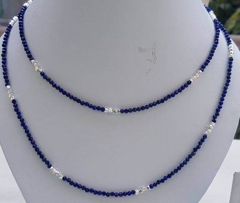 Excited to share the latest addition to my #etsy shop: Lapis 3mm Faceted round Beads necklace 40"length with bead silver nuggets 3mm and silver spring clasp purity 92.5% #jewelry #necklace #blue #slideclasp #gemstone #girls #lapislazuli #silver#sterling#round#faceted#silvernuggets#nuggets#handmade#blue#designerpiece#3mm#silverlock#etsyjewelery#necklace#instanecklace#beadednecklace#beadedjewelery#jewellery#instapic https://etsy.me/2Xf5FJ9 Tiny Necklace, Round Bead Necklace, Nice Jewelry, Lapis Necklace, Bracelet Craft Diy, Long Necklaces, Bracelet Diy, Silver Spring, Bracelet Crafts