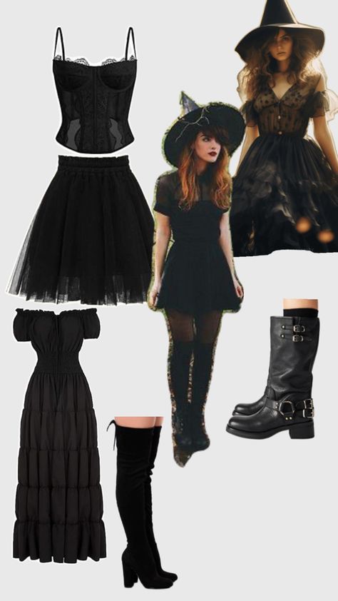 Witch costume ideas Boho Witch Costume Diy, Witch Cute Costume, Modern Witch Costume Diy, Diy Witch Dress Women, Easy Witch Costume Women Diy, Glam Witch Costume, Diy Witches Costume, Witch Costumes Ideas, Easy Witch Costume Women