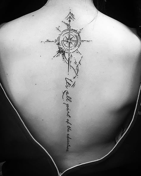 Spinal Tattoo, Spine Tattoos For Women, Inspiration Tattoos, Cat Tattoos, Tiny Tattoo, Shoulder Tattoos For Women, Diy Tattoo, Spine Tattoo, Tattoo Videos