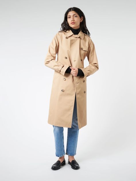 Green trench coat