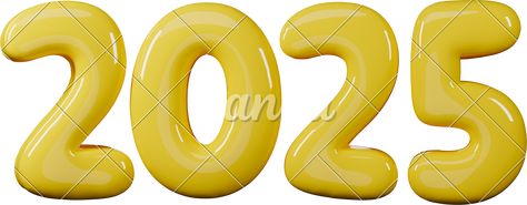 3D render Yellow Bubble Number Font 2025. - Photos by Canva Bubble Typeface, Canva Alphabet, 2025 Photos, Garden Font, Bubble Writing, Bubble Numbers, Canva Christmas, Number Font, Number Fonts