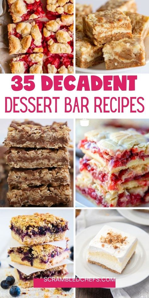 Dessert Bar Recipes, Easy Dessert Bars, Easy Bar Recipes, Bar Desserts, Potluck Desserts, Dessert Bar Recipe, Amazing Desserts, Cookie Bar, Desserts For A Crowd