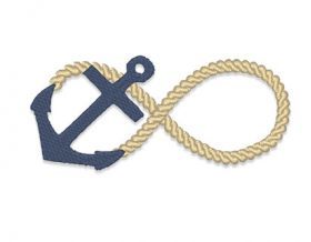 All Designs :: Infinity Anchor Painted Door Ideas, Nautical Fonts, Rope Font, Beach Printables, Boutique Fonts, Infinity Anchor, Nautical Embroidery, Machine Embroidery Tutorials, Embroidery Animals