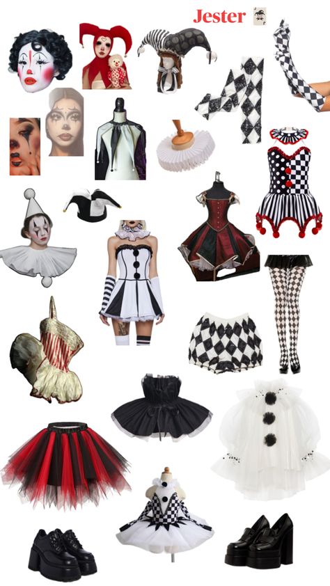 Clown Halloween costume Tiana Outfit Ideas, Jester Costume Halloween, Jester Halloween Costume, Clown Costume Diy, Cute Clown Costume, Jester Halloween, Circus Halloween Costumes, Queen Of Hearts Halloween Costume, Clown Costume Women