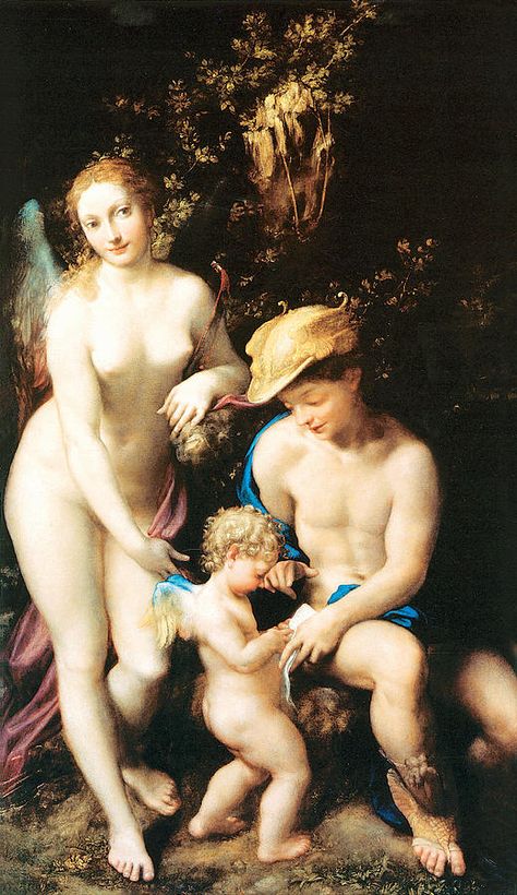 Cherub Painting - The Education of Cupid by Correggio Adolphe Bouguereau, William Adolphe, Giorgio Vasari, Nude Artwork, William Adolphe Bouguereau, John Thomas, Edouard Manet, Peter Paul Rubens, How To Make Drawing