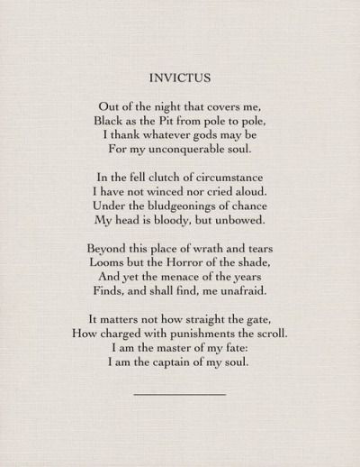 Inspiring Poetry Quotes, William Ernest Henley Poems, Invictus By William Ernest Henley, Poems About Night, Poems For The Signs, Poem Invictus, Invictus Poem, William Ernest Henley, Osho Quotes On Life