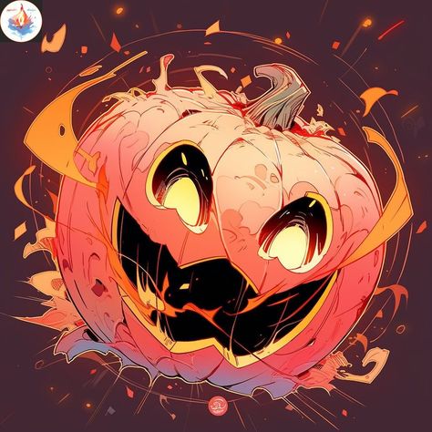 Spooky Pumpkin 1024x1024 Recommended sizing < 8in (20cm) square. 4K is available for larger needs. | #Pumpkin_Head_Oc_Art #Pumpkin_Head_Oc #Halloween_Pumpkins_Aesthetic #Pumpkin_On_Head Pumpkin People Drawings, Cute Pumpkin Art, Pumpkin Fanart, Pumpkin Halloween Drawing, Pumpkin Head Art, Halloween Art Painting, Spooky Painting Ideas, Procreate Dog, Halloween Procreate