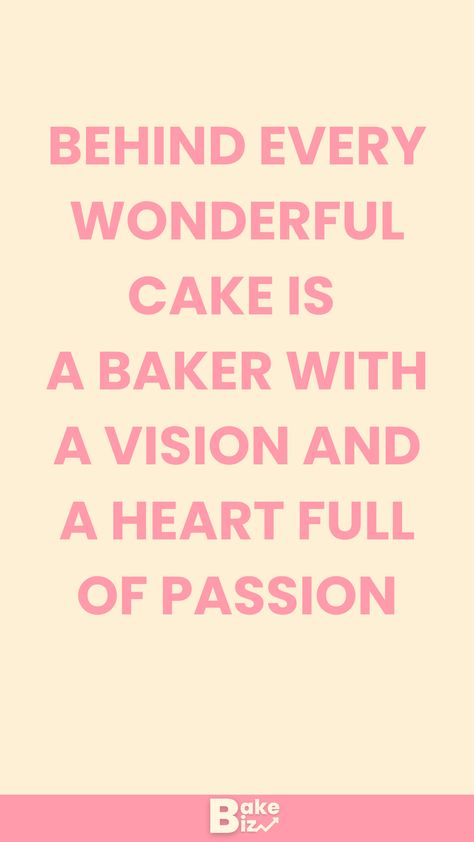 Baking Quote for all the talented and inspiring bakers! 💖 Bakers Quotes Inspiration, Bakery Sayings Quotes, Quotes For Cake Business, Bakery Quotes Inspiration, Caker Problems Quotes, Cake Lover Quotes, Bakery Quotes Business, Baking Memes Funny, Bakery Slogan Ideas