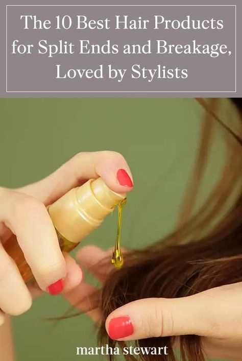 These are the best hair products for split ends, according to hairstylists. Here, shop products that will help you repair your own split ends and breakage. #marthastewart #lifestyletips #nailstrendingnow #beautytips #hairstyles #skincareadvice Split Ends Repair Diy, Split Ends Trimming, Hair Mask Split Ends, Products For Split Ends, Fix Hair Breakage, Dry Hair Ends, Cyberpunk Hair, Hair Growth Mask, Glow Up Board