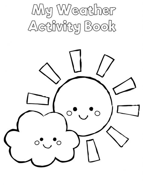 Free Preschool Weather Activity Book | Slap Dash Mom Weather Activities Preschool Free, Weather Crafts Preschool Free Printables, Weather Prek, Weather Coloring Pages, Weather Printables, Weather Preschool, Weather Kindergarten, March Weather, Weather Activities Preschool