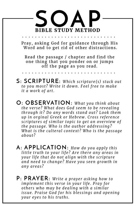 Soap Bible Study Method, Bible Study Method, Soap Bible Study, Study Method, Learn The Bible, Personal Bible Study, Bible Study Help, Bible Study Plans, Understanding The Bible