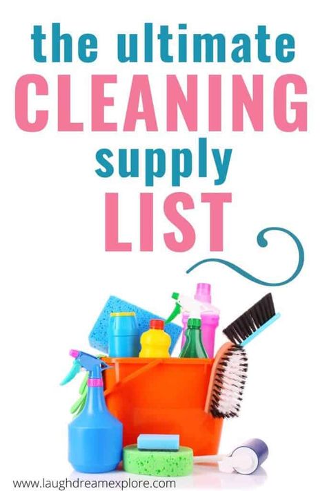 Cleaning Supply List, Cleaning Supplies Checklist, Spring Cleaning Ideas, Cleaning Supplies List, Cleaning Caddy, Deep Cleaning House, Clean The House, Cleaning Supplies Organization, Room Cleaning