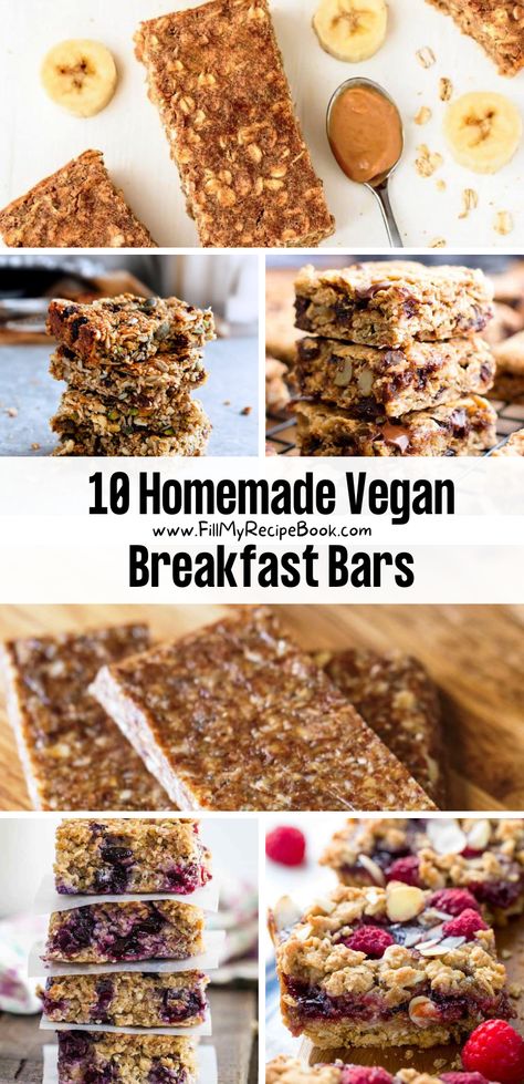 Breakfast Bars Recipes, Vegan Breakfast Bars, High Protein Vegetarian Breakfast, Protein Breakfast Bars, Recipes For Energy, Vegan Protein Breakfast, Oatmeal Breakfast Bars Healthy, Blueberry Quinoa, Gluten Free Breakfast Bars