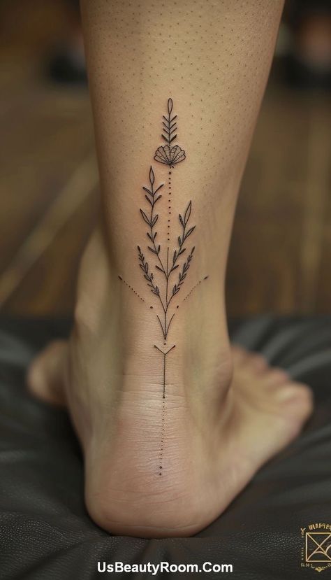 Flower Of Love Tattoo, Back Of Foot Tattoo, Cool Ankle Tattoos, Back Of Heel Tattoo, Inner Foot Tattoo, Side Of Foot Tattoos For Women, Little Ankle Tattoos, Ankle Flower Tattoo, Heel Tattoo