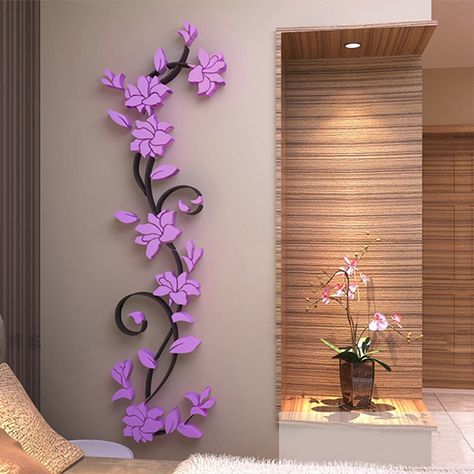 Living Room Decals, 3d Wall Stickers, Decoration Wallpaper, Diy Wall Stickers, Diy Wall Painting, Diy Wand, 3d Wall Decor, Vine Wall, Wall Decor Decals