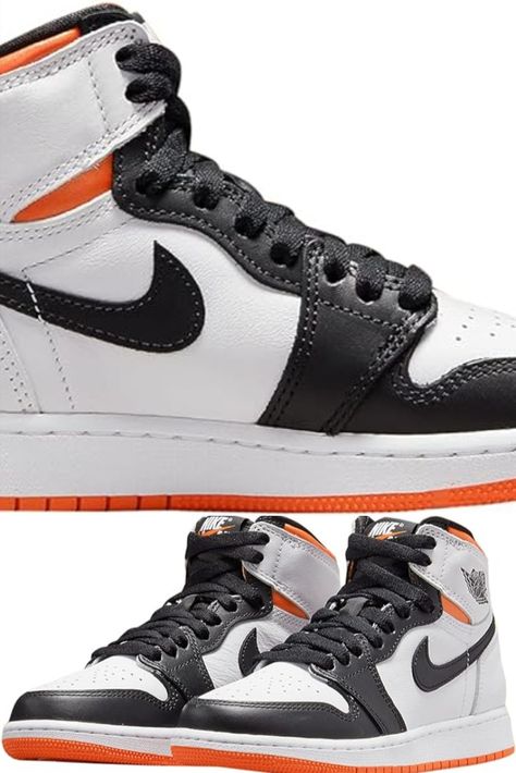 A pair of Nike shoes, specifically the Jordan Youth Air Jordan 1 Retro High OG GS with the code 575441 180 in the color Electro Orange, is available in a size 4Y. Air Jordan 1 Retro High Og, Air Jordan 1 Retro High, Air Jordan 1 High, Nike Air Jordan 1, Jordan 1 High, Air Jordan 1 Retro, Jordan 1 Retro High, Jordan 1 Retro, Air Jordan 1