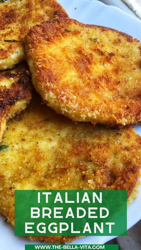 Italian Breaded Eggplant Eggplant Parmigiana Italian, Panko Crusted Eggplant, Recipes With Eggplant Easy, Breaded Eggplant Recipes Fried, Italian Eggplant Parmesan Baked, Recipe For Eggplant Parmesan, Baked Breaded Eggplant Recipes, Eggplant Bread Crumbs, Eggplant Side Dishes Recipes