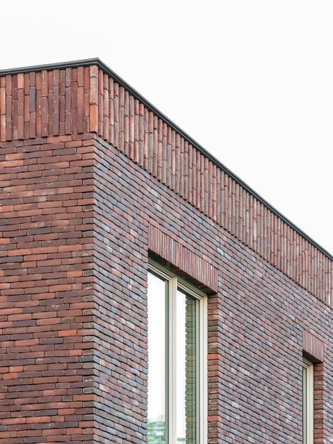 Gallery of Geyskens House / Arcanne Atelier d'architecture - 10 Masonry Architecture, Architecture Facade, Brick Cladding, Brick Detail, Architectural Materials, Modernist House, Peter Zumthor, House Extension Design, Brick And Wood