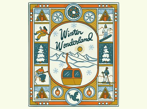 Winter Graphic Design, Winter Gala, Wonderland Design, Postcards Design, New Art Ideas, Vintage Shirt Design, Winter Illustration, Wood Card, Graphic Design Illustration Adobe Illustrator