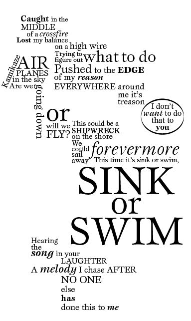 Sink or Swim by Tyrone Wells Sink Or Swim, The Sorcerer's Stone, Visual Poetry, Bullet Journal Ideas Pages, Journal Ideas, His Eyes, X Men, Movies And Tv Shows, Musician