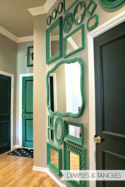 25 Fabulous Mirror Wall Ideas Wall Of Mirrors Ideas, Mirrored Wall Ideas, Mirror Wall Ideas, Wall Of Mirrors, Mirror Wall Design, Rest Ideas, Multiple Mirrors, Mirrored Wall, Mirror Design Wall