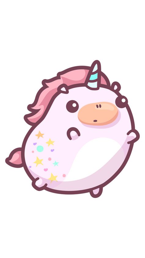 The adorable pink unicorn has gained some weight and now looks like a large balloon with a pink mane and a small horn. The cute sticker with Fat Unicorn!. Unicorn Drawing Aesthetic, Small Unicorn Drawing, Drawing Ideas Unicorn, Unicorn Drawing Cute, Unicorn Cute Drawing, How To Draw A Unicorn, Drawing Of Unicorn, Unicorn Drawing Sketches, Kawaii Unicorn Drawing