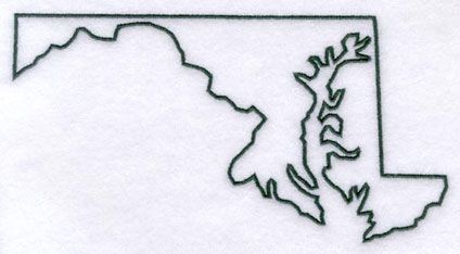 Machine Embroidery Designs at Embroidery Library! - Maryland Outline Maryland Tattoo, Running Tattoos, Texas Tattoo, State Tattoos, Outline Embroidery, Outline Tattoo, Maryland Flag, Tattoo Heart, Bird And Flower