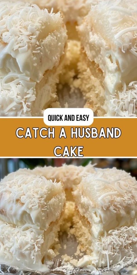 Catch A Husband Cake Get A Husband Cake, Easy One Pan Cake Recipes, 3day Coconut Cake, Catch A Husband Coconut Cake, How To Catch A Husband Cake, Poor Man's Cake Recipe, Doan's Bakery Coconut Cake, Catch A Husband Cake, Coconut Cloud Cake