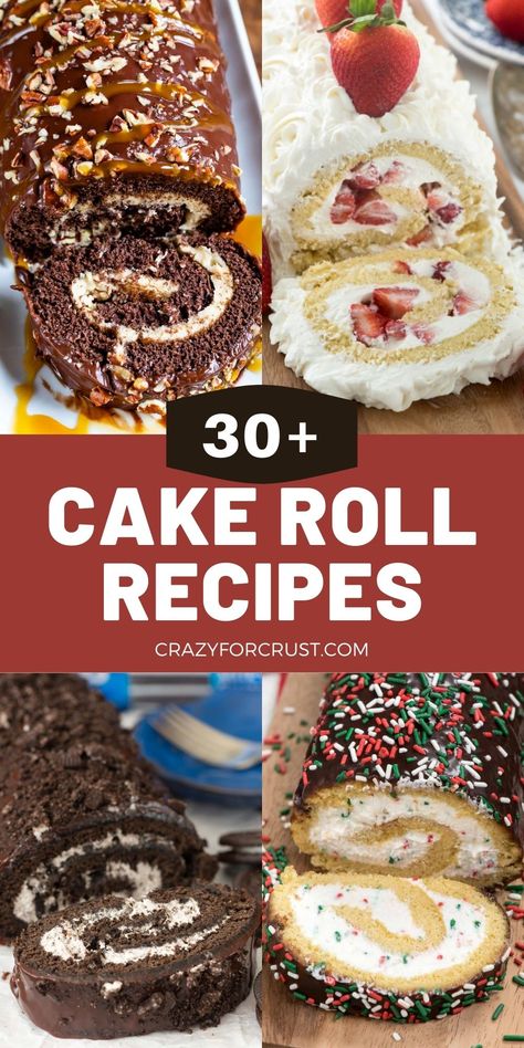 Jelly Roll Cake, Yule Logs, Pumpkin Rolls, Pumpkin Rolls Recipe, Chocolate Roll Cake, 30 Cake, Yule Log Cake, Cake Rolls, Cake Roll Recipes