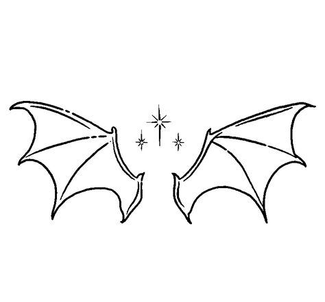 Bat Wing Sketch, Bay Wings Tattoo, Wings Above Knee Tattoo, Bat Wing Outline, Bat Wings Sketch, Bat Wings Outline, Bat Wings Tattoo Design, Small Bat Wings Tattoo, Bat Wings Tattoo Knee