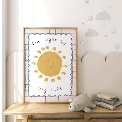 ☀️You light up my life ☀️ Available in 3 sizes starting at £3.99! Link in bio 🫶 #kidsart #playroom #girlsroom #boysroom #nursery #nurseryinspo Baby Nursery Artwork, Spiritual Prints, Kids Room Artwork, Boy Nursery Colors, Kids Room Art Prints, Mini Studio, Sea Monkeys, Pregnancy Belly Photos, Baby Room Wall Art