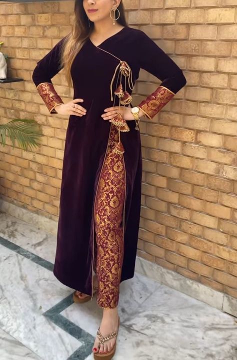 Velvet Suit Design, Ethereal Elegance, Floral Frocks, Velvet Dress Designs, Pakistani Fashion Party Wear, Velvet Suit, Kurti Designs Party Wear, Velvet Dresses, Kurti Design