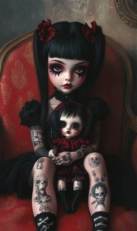 Gothic Porcelain Doll, Creepy Doll Makeup, Horror Crafts, Diy Rag Dolls, Draw Together, Goth Baby, Android Wallpaper Art, Custom Monster High Dolls, Best Makeup Artist