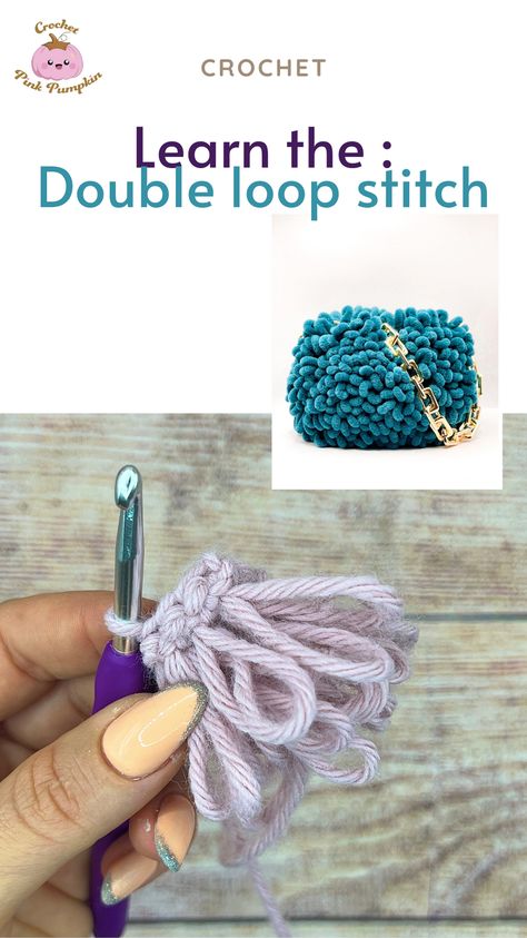 Loop Stitch Crochet Projects, Loopy Crochet Stitch, Loop Crochet Stitch, Crochet Loop Stitch, Loop Stitch Crochet, Crochet Puppets, Pumpkin Learning, Baby Crochet Ideas, Loop Crochet