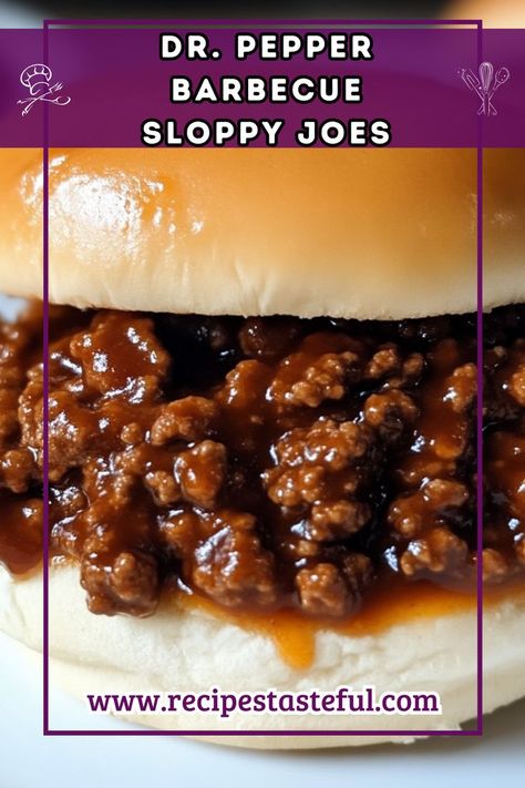 Dr. Pepper Barbecue Sloppy Joes are a flavorful twist on the classic sloppy joe. Made with ground beef simmered in a sweet and tangy Dr. Pepper barbecue sauce, these sloppy joes are served on soft buns for a hearty and satisfying meal. Perfect for a quick dinner or a casual get-together. Types Of Buns, Sloppy Joe Recipe, Joe Recipe, Sloppy Joes Recipe, Slider Buns, Simple Green Salad, Sloppy Joe, Quick Weeknight Meals, Quick Weeknight Dinners