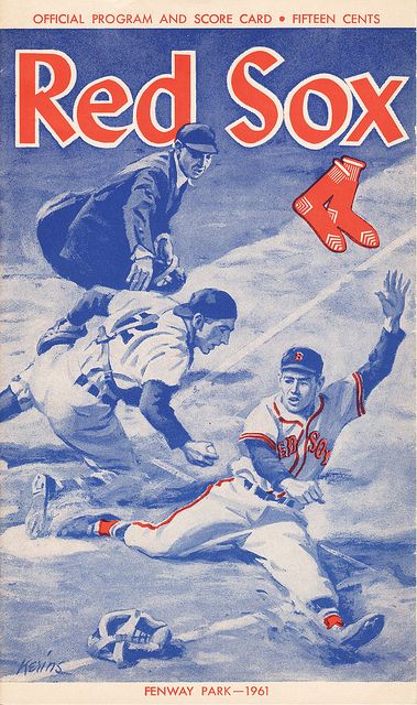 1961 Red Sox Program | Flickr - Photo Sharing! Red Sox Game, Red Sox Nation, Red Socks Fan, Red Sox Baseball, Baseball Posters, Baseball Art, Baseball Memorabilia, Fenway Park, Boston Sports