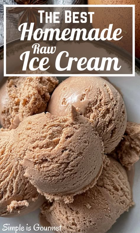 Raw Cream Ice Cream, Raw Ice Cream Recipe, Raw Cream Recipes, Homemade Ice Cream No Eggs, Natural Ice Cream Recipe, Carnivore Deserts, Homemaking Recipes, Simple Homemade Ice Cream, Milk Ice Cream Recipe