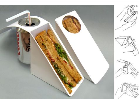 sandwich-packaging-concept-by-davidasherwilson Sandwiches Packaging, Sandwiches Aesthetic, Kids Sandwiches, Sandwiches Cold, Sandwiches Chicken, Sandwiches Grilled, Easy Sandwiches, Sandwich Packaging, Brilliant Packaging