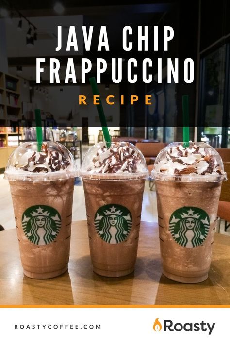 Java Chip Frappachino, Java Chip Frappuccino Recipe, Frappachino Recipe, Starbucks Java Chip Frappuccino, Java Chip Frappuccino, Chocolate Chip Frappe, Java Chip, Homemade Syrups, Starbucks Chocolate