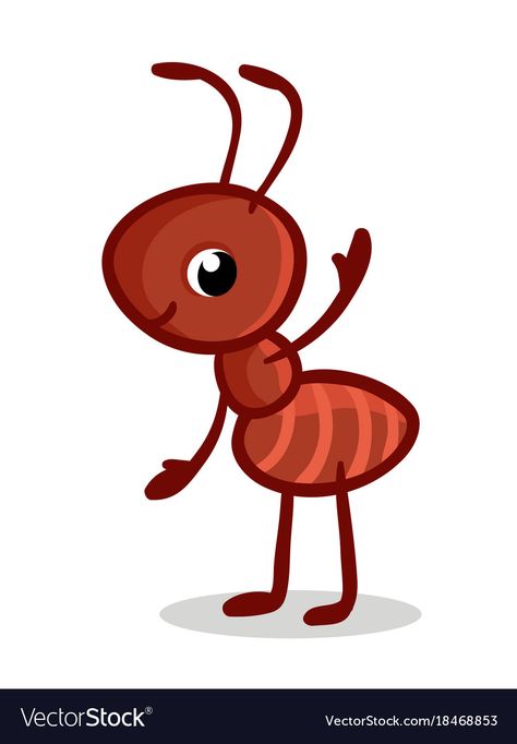 With a cute ant Royalty Free Vector Image - VectorStock Ant Drawing Easy, Drawing Easy Cute, Ant Drawing, Running Drawing, Insects Theme, Insect Art, Cute Cartoon Animals, Drawing Easy, Art Drawings For Kids