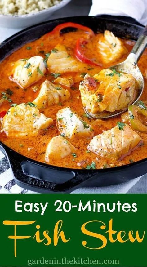 Easy Fish Stew Recipe Easy Fish Stew, Honey Mustard Salmon Recipes, Seafood Stew Recipes, Fish Stew Recipes, Seafood Soup Recipes, Catfish Recipes, Seafood Stew, Fish Stew, Fish Soup