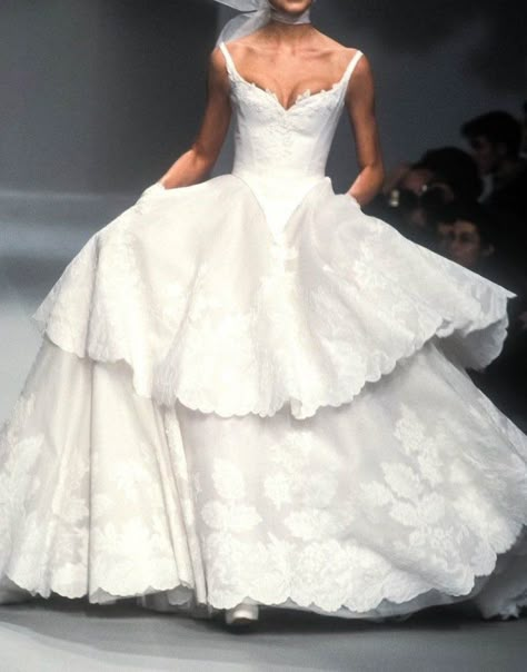 90s Wedding Dress, Vivienne Westwood Wedding Dress, Vivienne Westwood Wedding, Jean Louis Scherrer, Runway Fashion Couture, Emma Frost, Pretty Wedding Dresses, Dream Wedding Ideas Dresses, Bridal Inspo