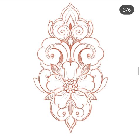 цэцэгүүд Fiori Art Deco, Tattoos On Arm, Fleurs Art Nouveau, Art Nouveau Tattoo, Motifs Art Nouveau, Nouveau Tattoo, Female Tattoos, Thigh Piece, Ornament Drawing