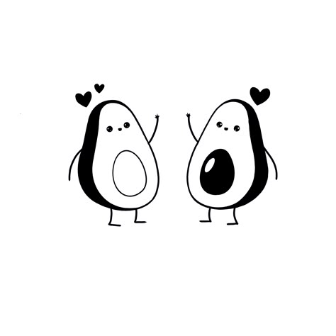 Best Friend Avocado Tattoo, Avocado Couple Tattoo, Small Funny Tattoos Simple, Couple Tattoos Avocado, Avocado Matching Tattoos, Aguacate Tattoo, Ying Yang Tattoo Best Friend, Matching Mushroom Tattoos, Simple Couple Tattoos