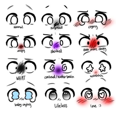 Eye Emotions, Easy Eye Drawing, Drawing Face Expressions, Cute Eyes Drawing, Drawing Ideas List, Creative Drawing Prompts, Art Tools Drawing, Sketches Tutorial, 캐릭터 드로잉