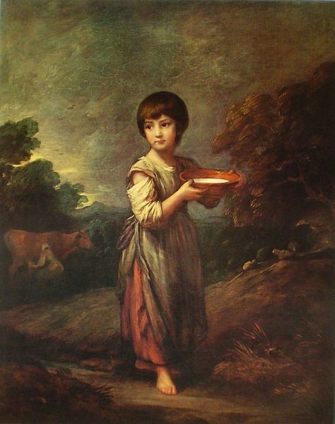 Milk Maid, Thomas Gainsborough, Rural Scenes, Oil Painting Reproductions, National Gallery, Painting Reproductions, Old Master, Canvas Pictures, Rococo